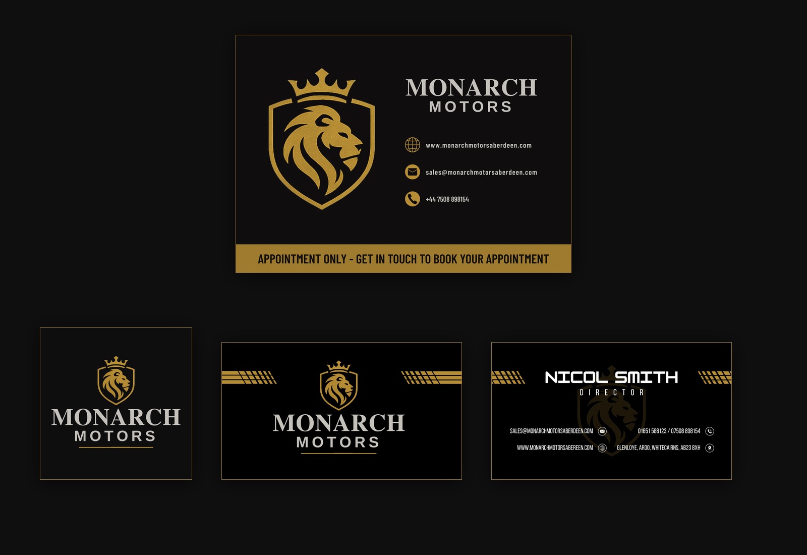Monarch Motors Aberdeen Ltd branding and website design for Monarch Motors Aberdeen Ltd